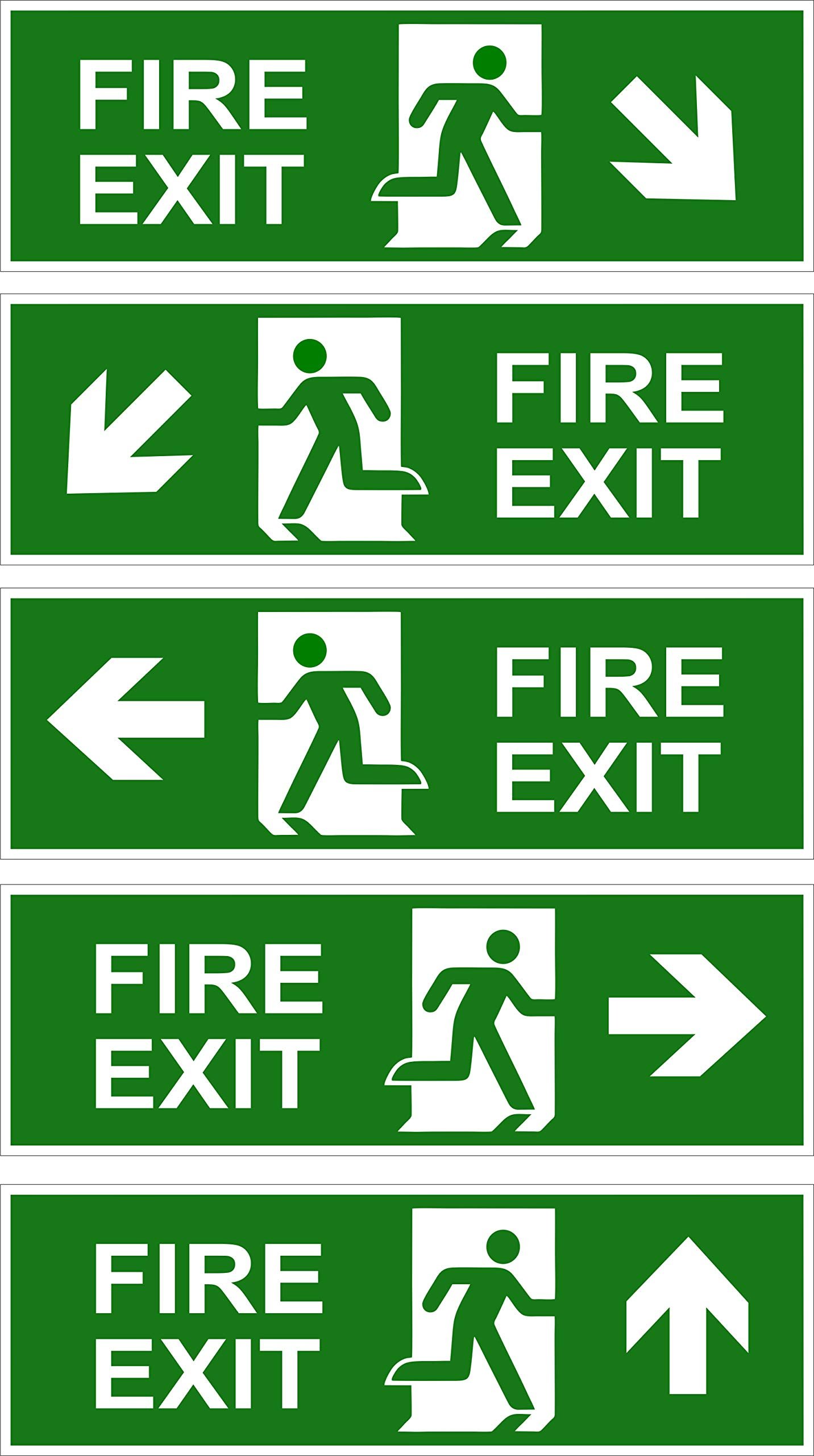 Fire Exit Sign Board PVC Sheet + Eco Vinyl Print with Laminated